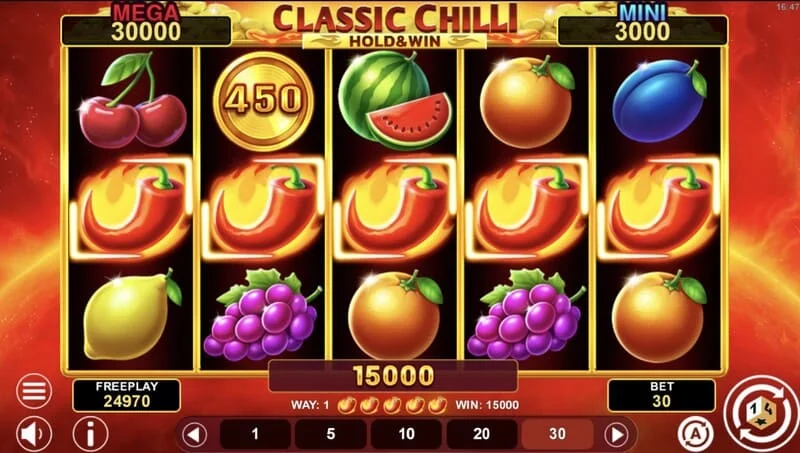 Classic Chilli Hold & Win - Jackpot fixo no símbolo